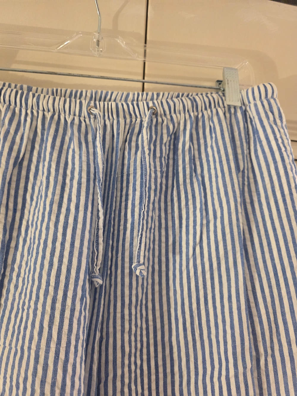 Blue and White Striped Drawstring Pant - Picture 2 of 3